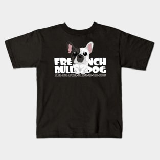 French Bulldog (Brindle Pied)- DGBigHead Kids T-Shirt